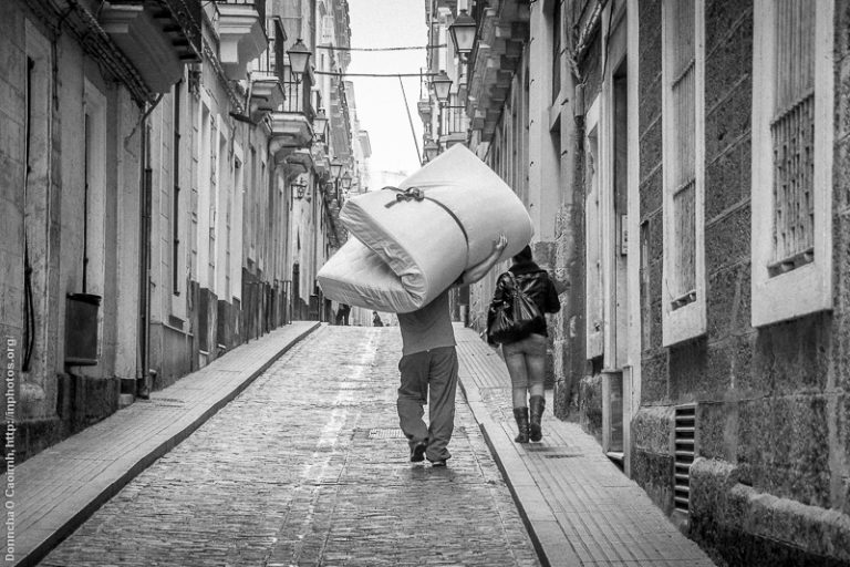 A mattress on the move