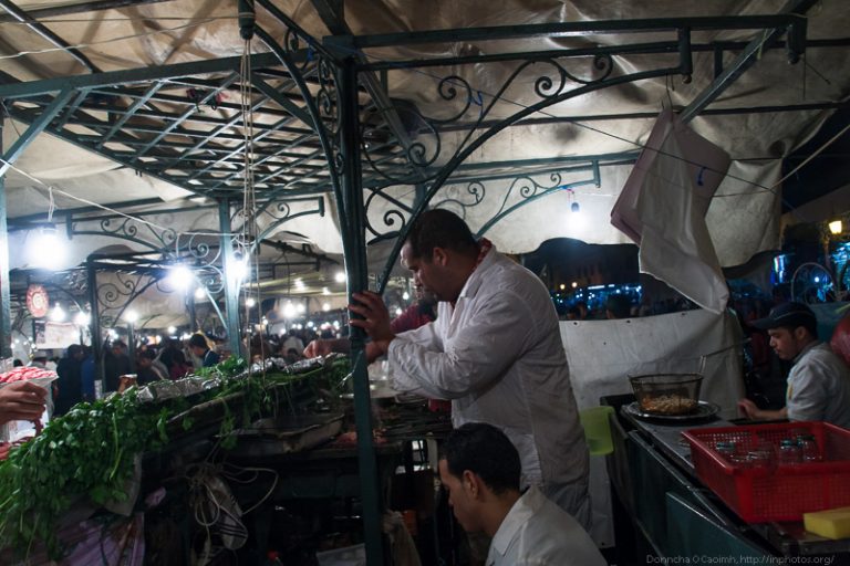 Cooking the Food in Marrakesh Square