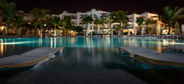 Empty Loungers by the Pool