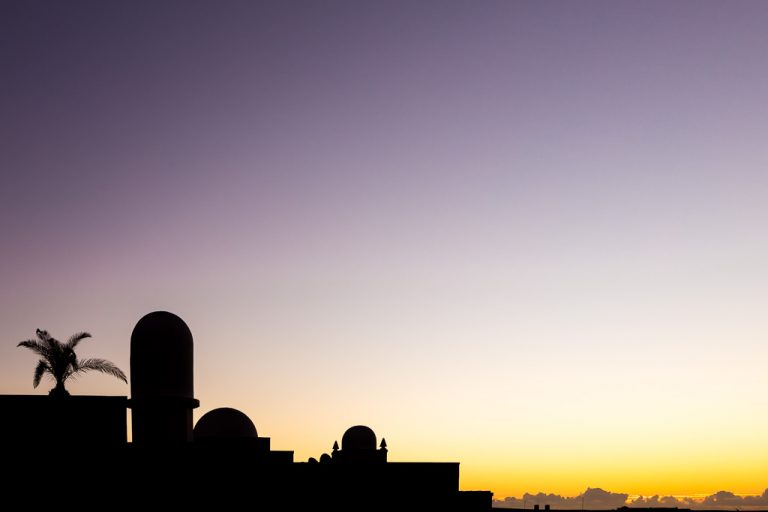 Sunrise over The Princesa Yaiza Hotel