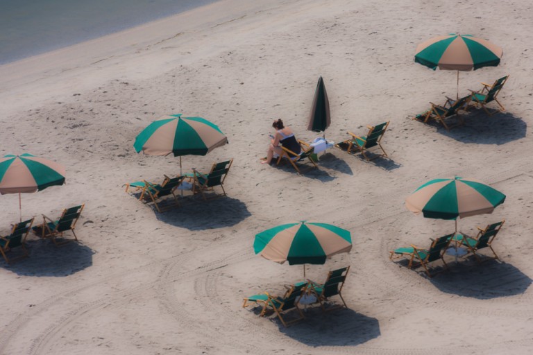 At the beach in San Diego