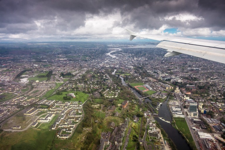 Cork City from a Plane