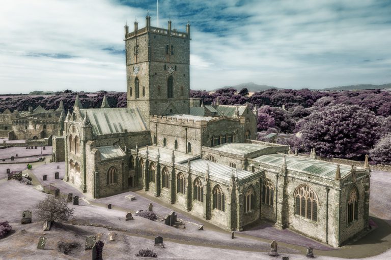 St Davids Cathedral in Psuedo Infrared