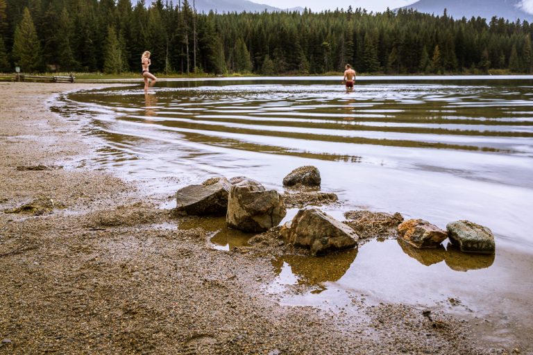 Swimmers at Lost Lake