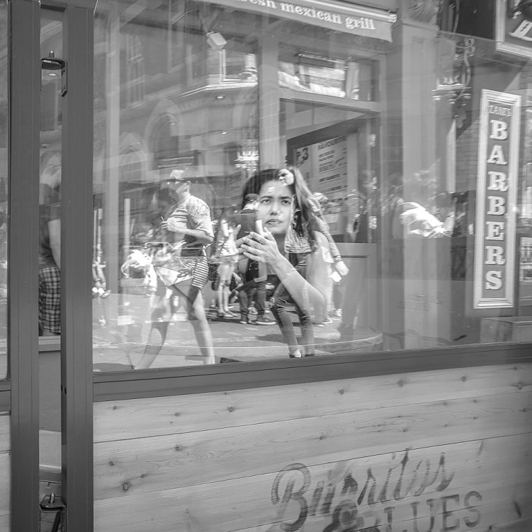 Looking through the reflections