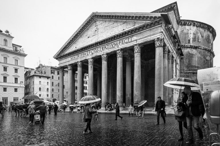 The Pantheon in the rain