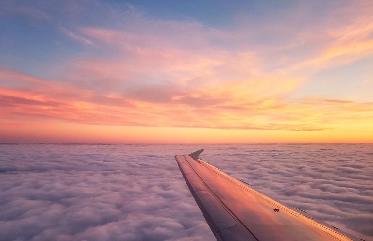 Sunset from a Plane