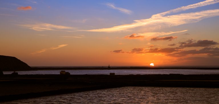 Sun Sets over Mirador Salinas de Janubio