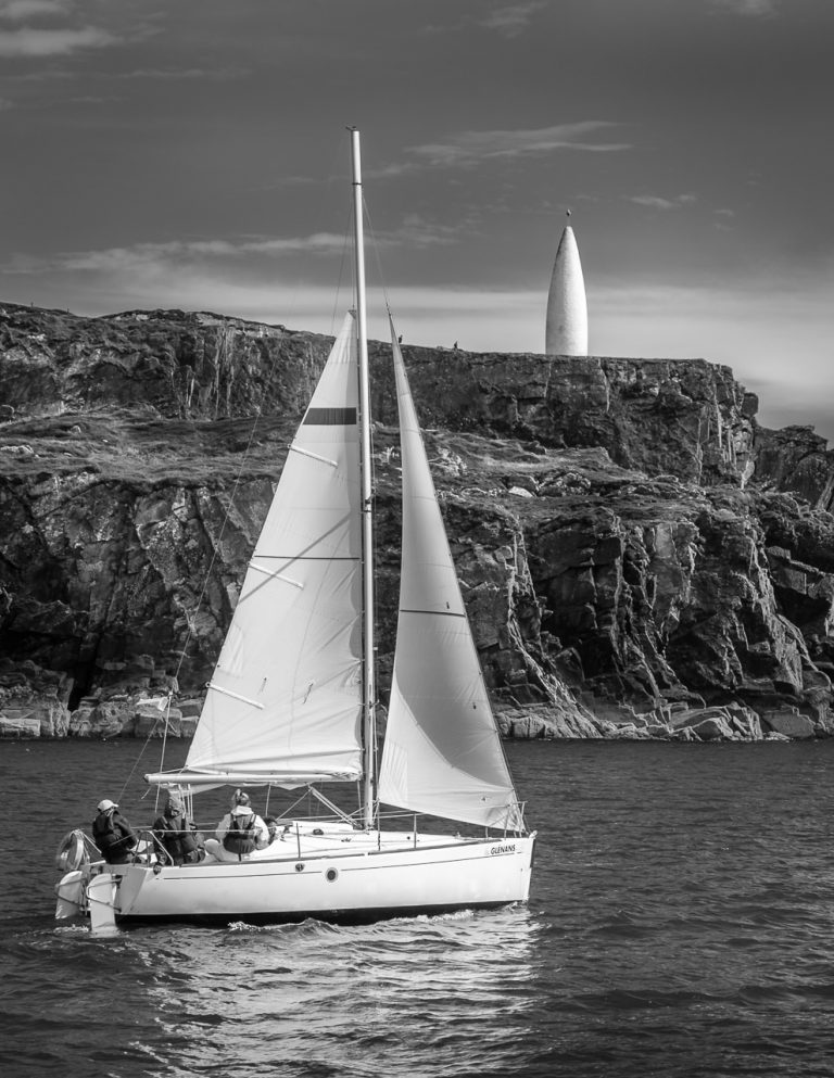 Sailing Past the Baltimore Beacon
