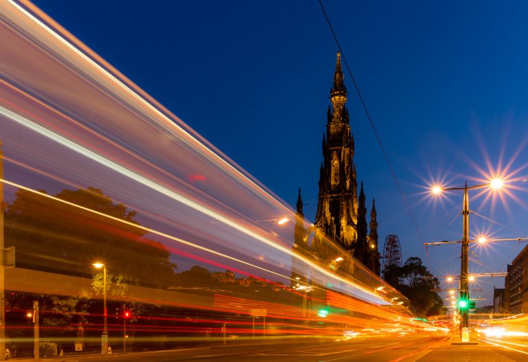 Light Trails in Edinburgh