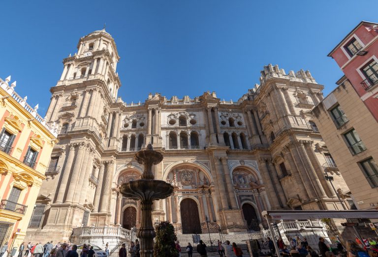 Malaga Cathedral in the Sun