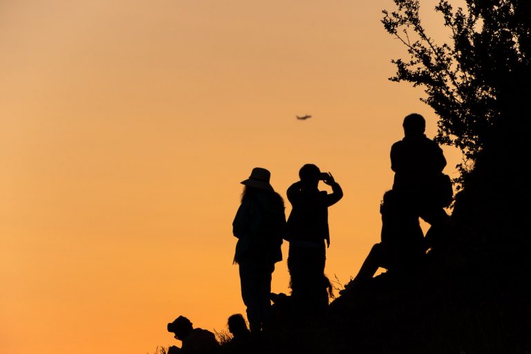 Silhouettes on Calton Hill