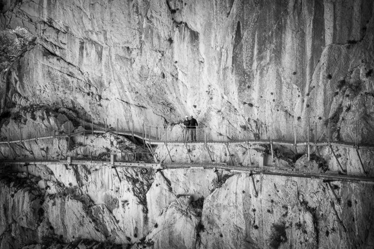 Posing on El Caminito del Ray