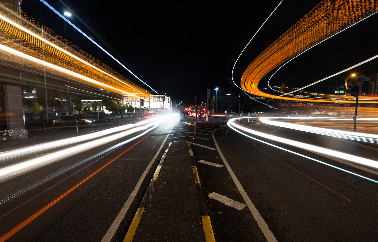 Light Trails on Anglesea Street