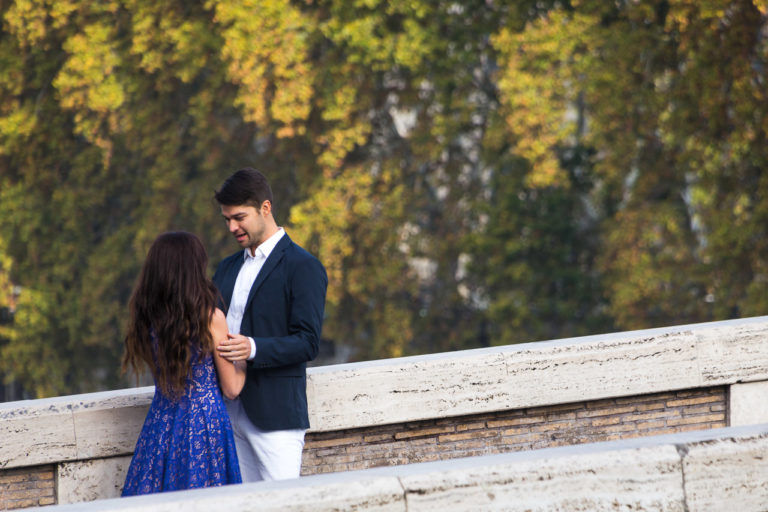 A meeting on a bridge
