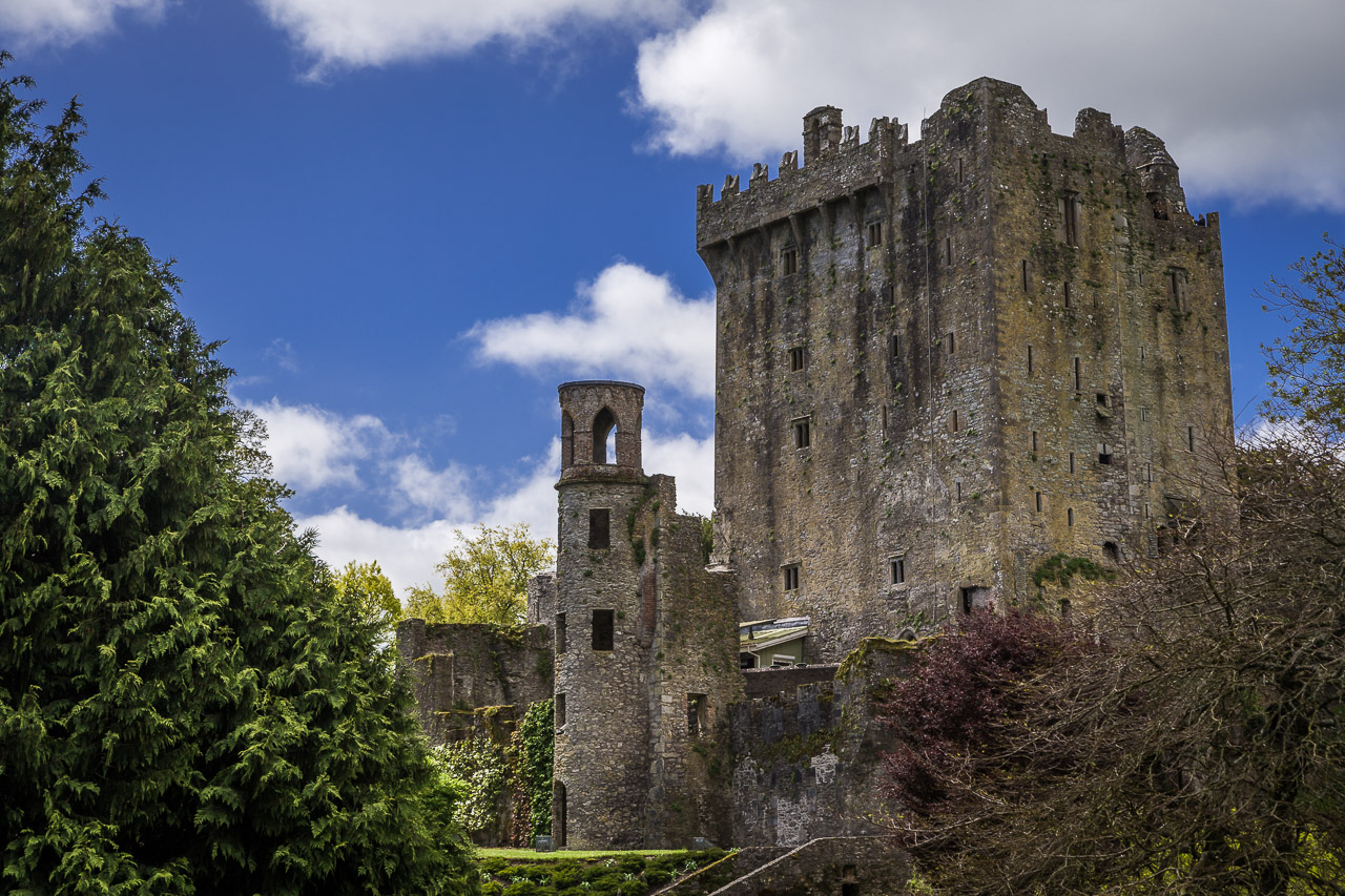 Blarney Castle between the trees