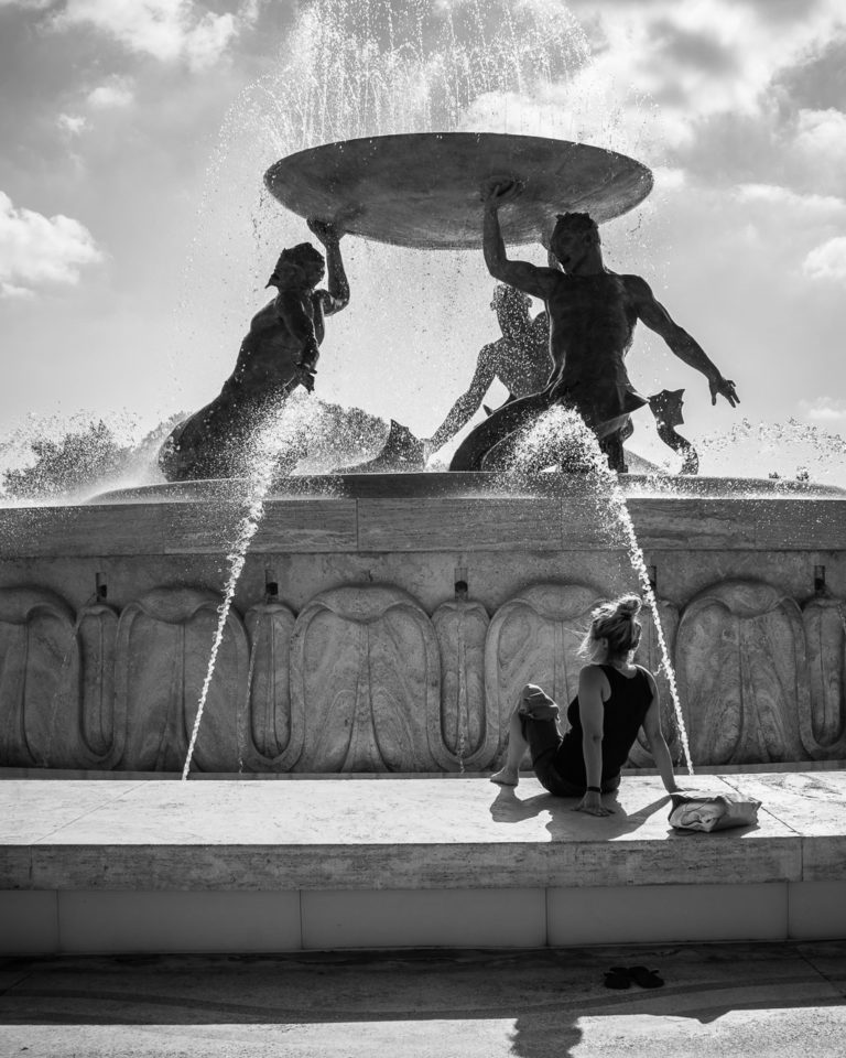 Enjoying the Tritons’ Fountain