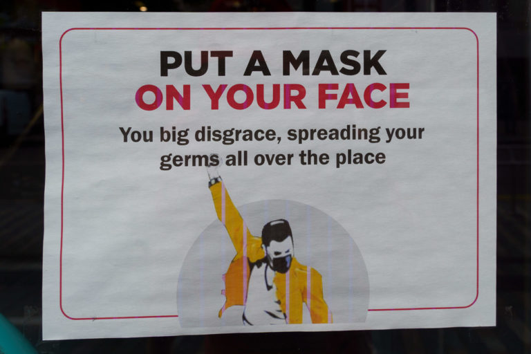 Put a mask on your face