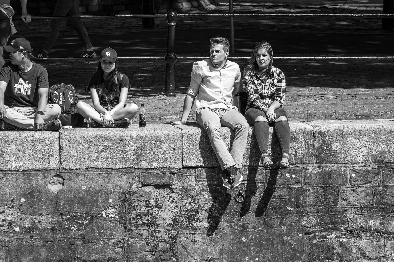 Enjoying the sun in Bristol