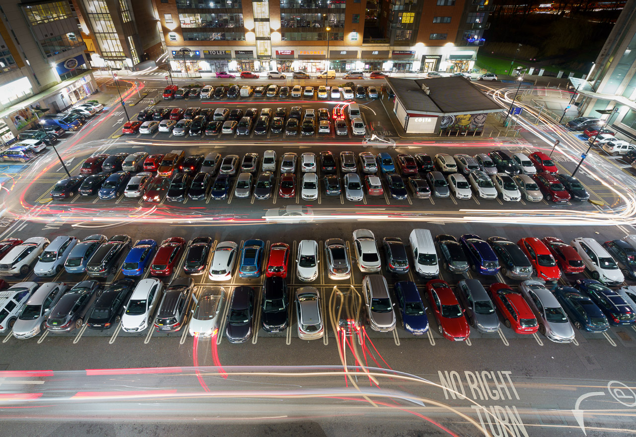 Light Trails in the Car Park