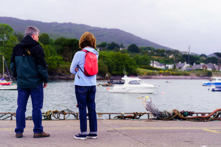 A Couple and a Crane