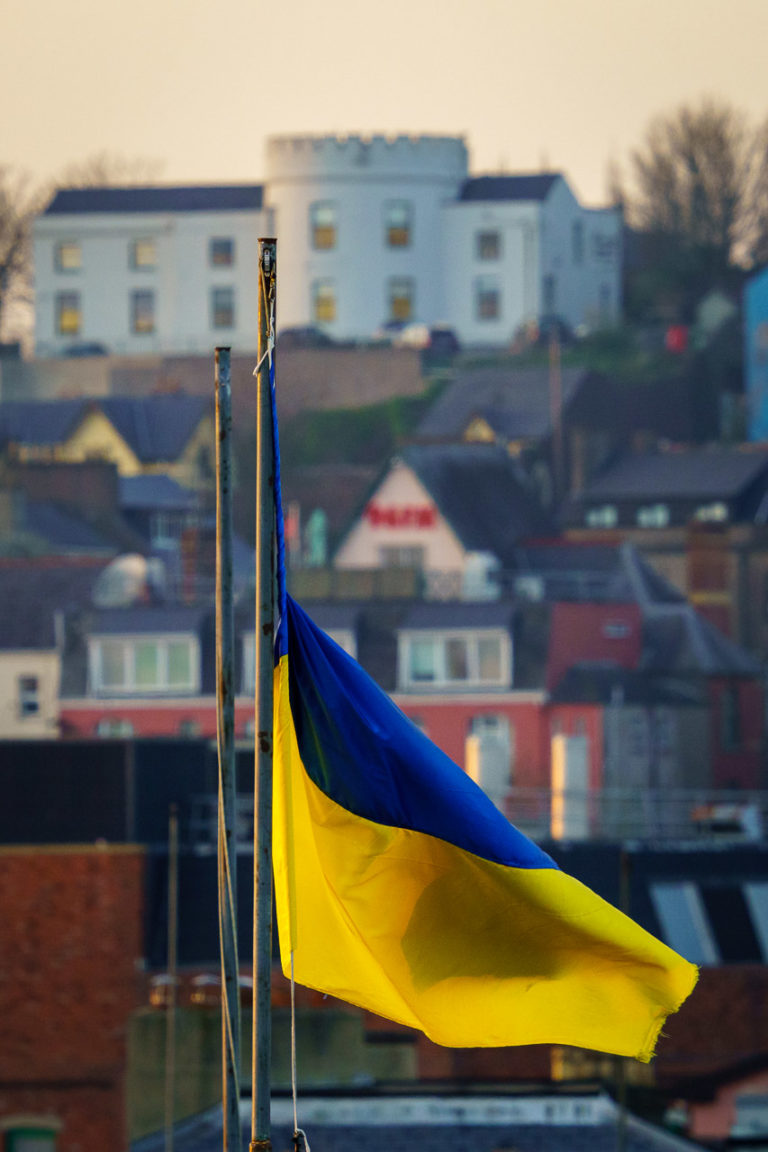 The Ukrainian Flag Flies Over Cork City