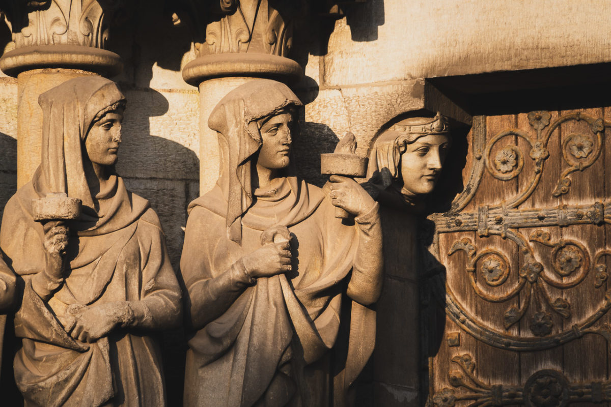 Statues at Sunset