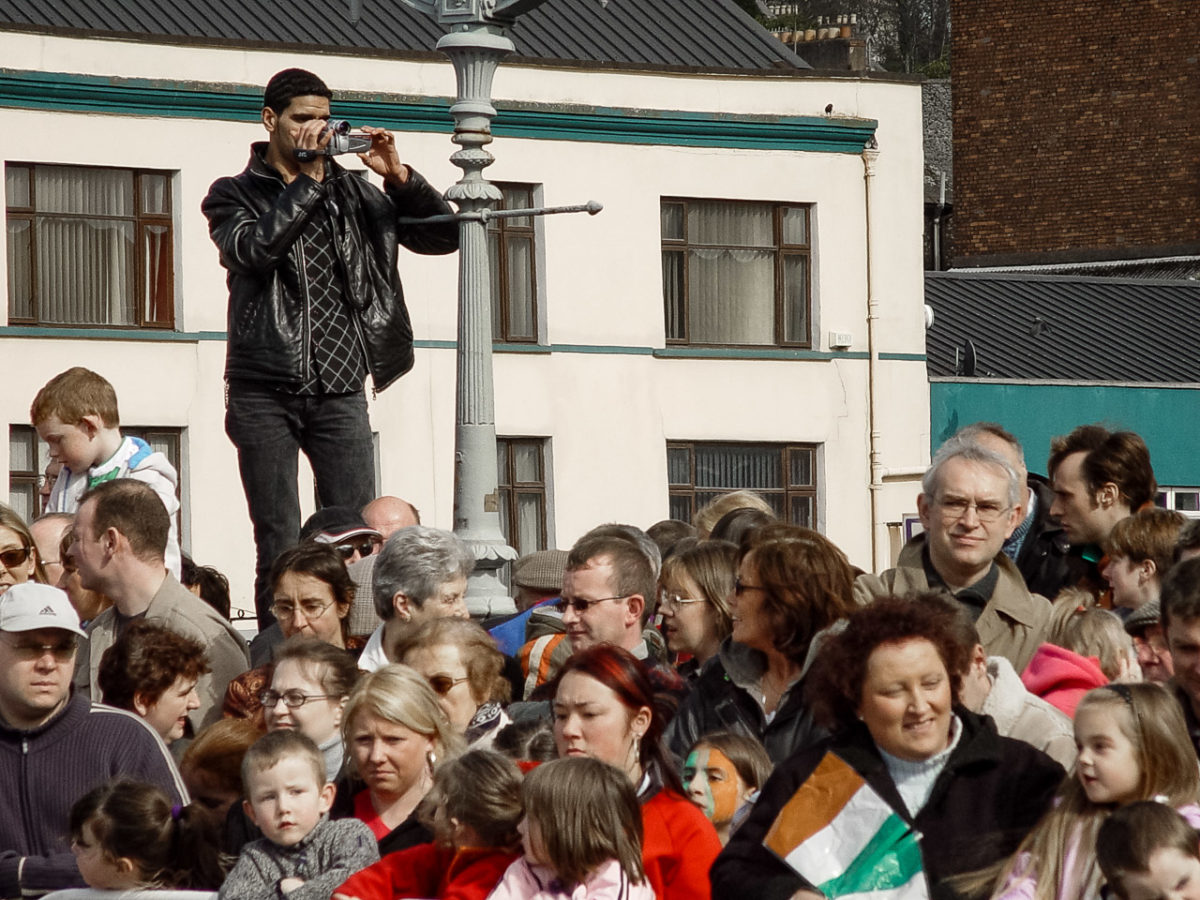 The crowd at the parade