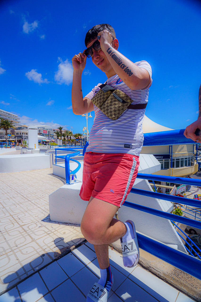 A lad on holiday
