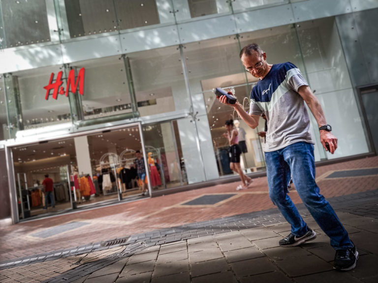 Dancing to the music