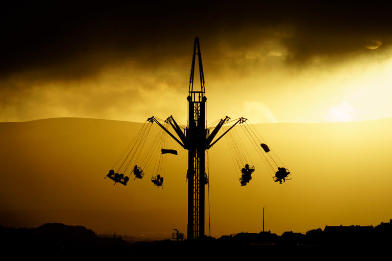 Spinning around the sunset