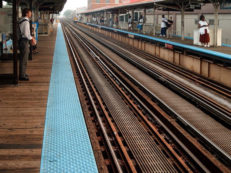 Waiting for the Train in Chicago