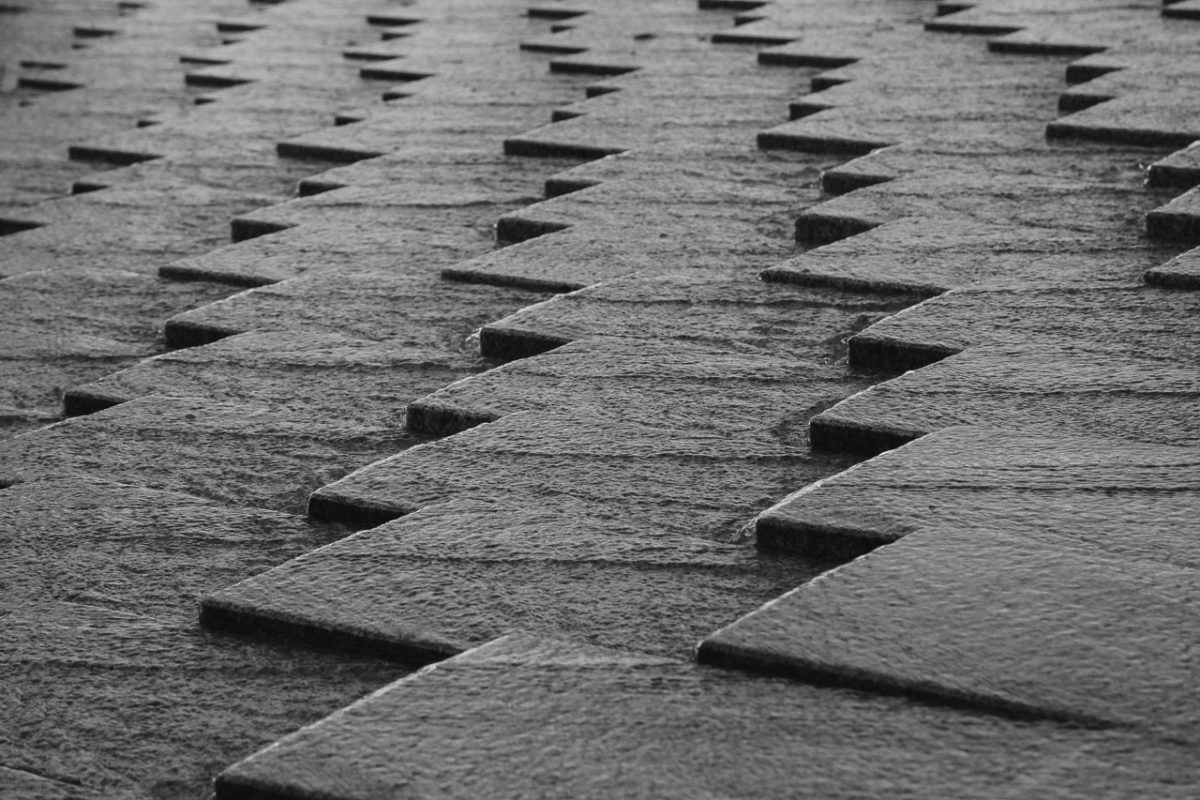 The tiles of a roof