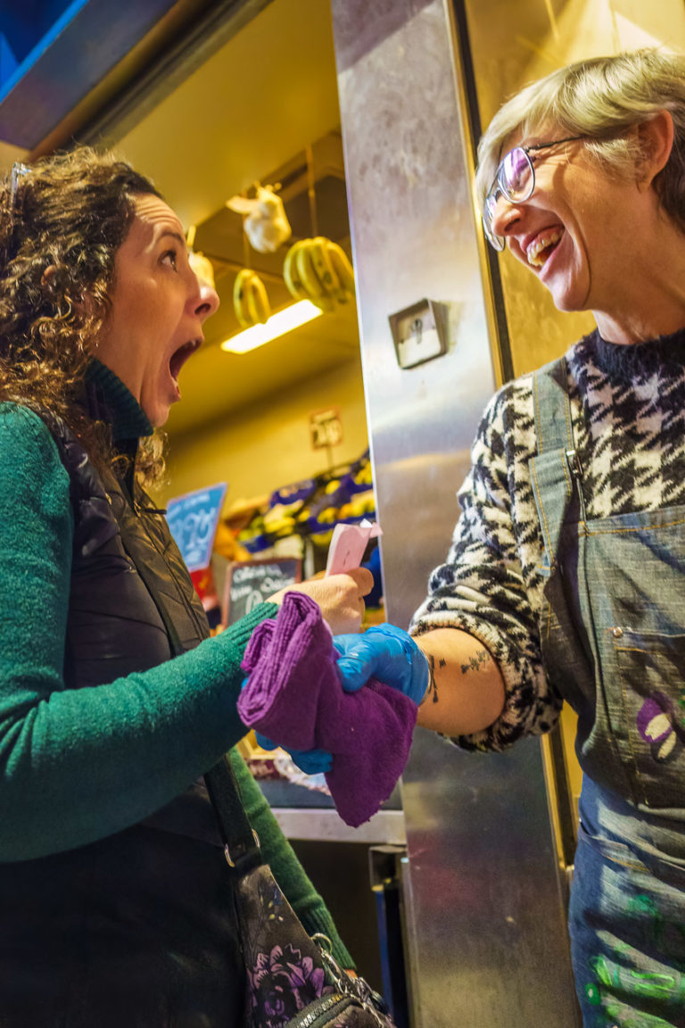 Conversation and laughter