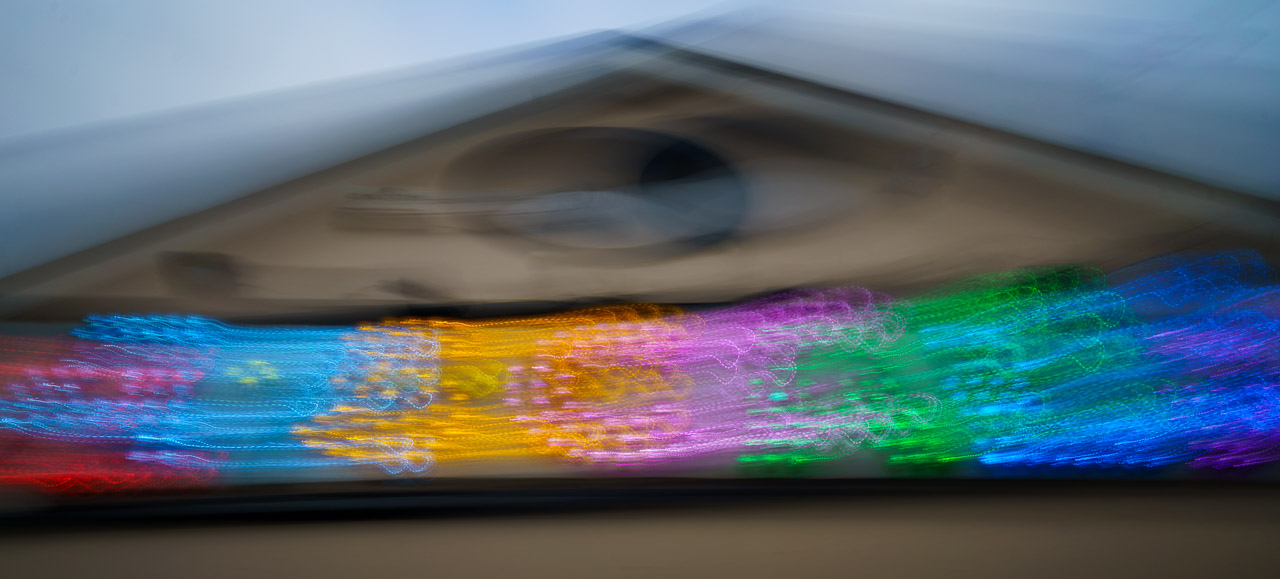 The "La Scala" logo on the outside of that building in Crosshaven, seen as a blur