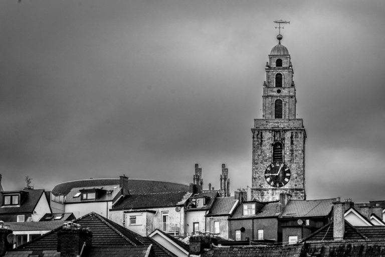 Shannon Bells rises above the rooftops