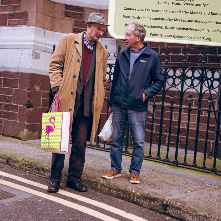 A chat on the street