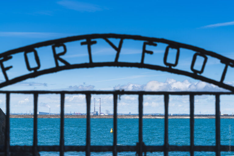 Poolbeg Power station behind gates