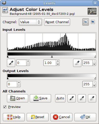 GIMP Levels