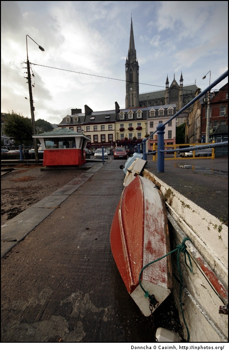 Cobh boats and cathedral