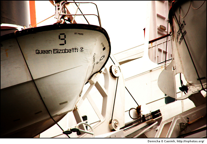Lifeboat 9 on the QE2