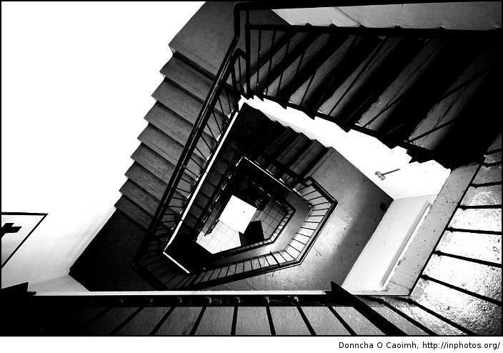 Down, down, down the stairs