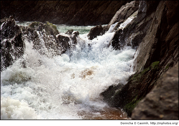 Water rushes in