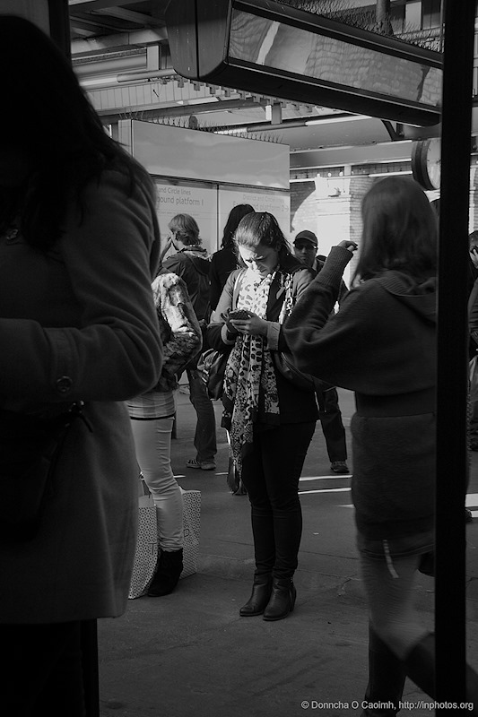 A woman and her phone