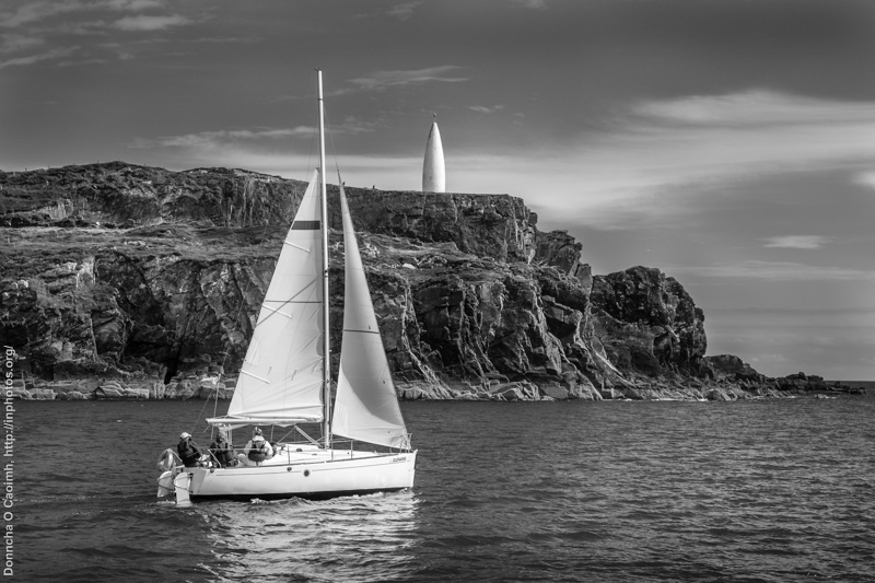 Sailing past the Baltimore Beacon