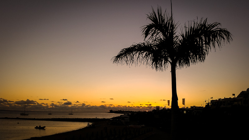 Sunset over Playa Blanca