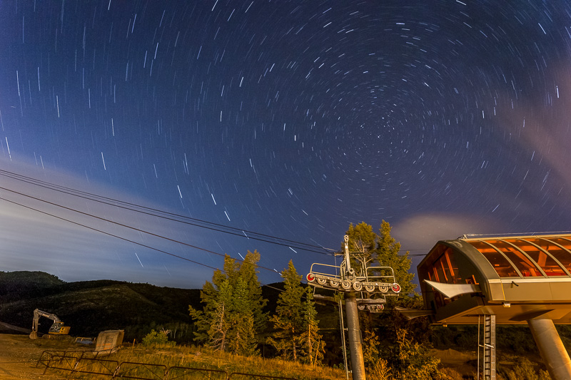 star trails in utah