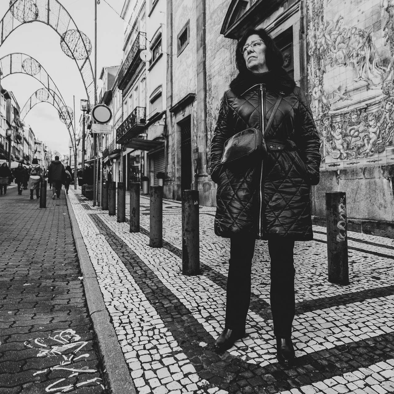 Lady by the church