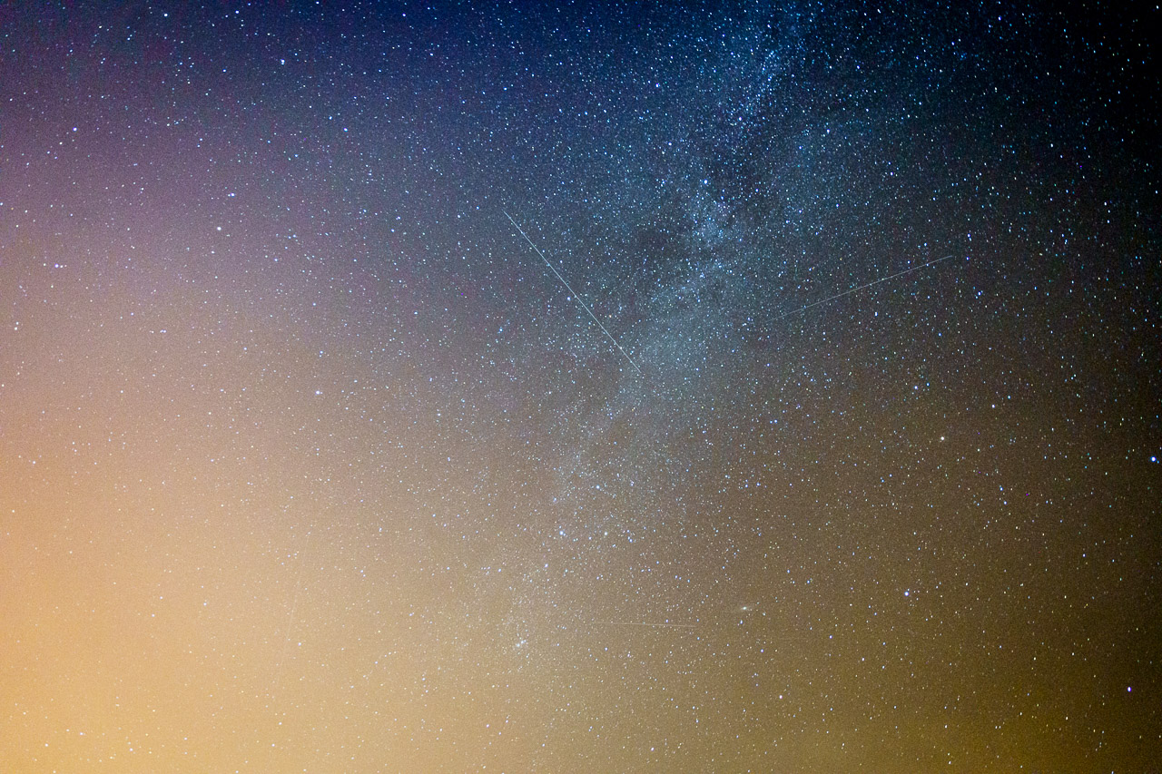 The Milky Way and Perseid Meteors