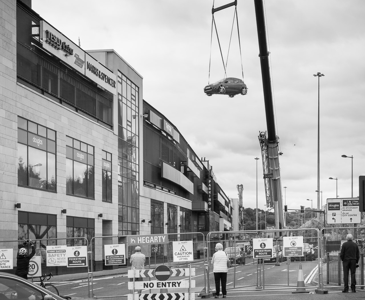 Removal of cars from Douglas Village Shopping Centre car park